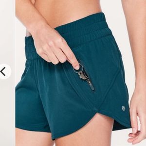Lululemon teal tracker shorts V